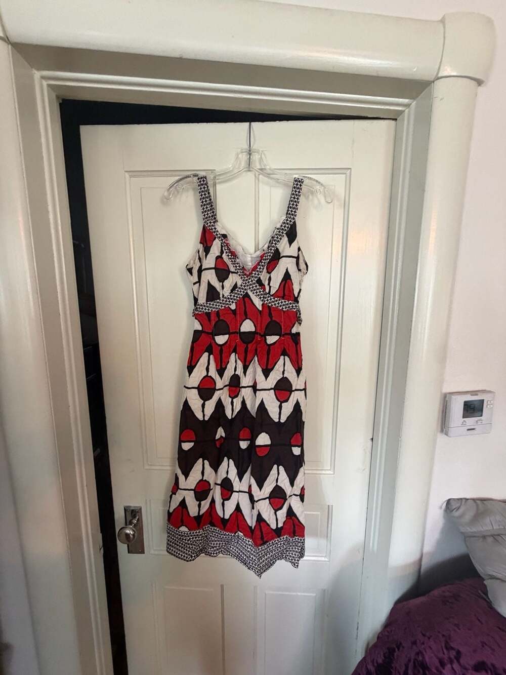 Tall Girl Women's Sleeveless Cotton Geometric Print Midi Dress